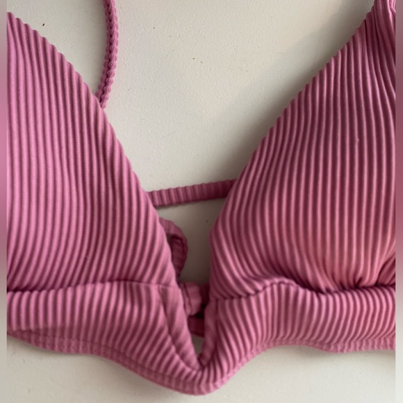 Pink ribbed push up bikini top - Picture 6 of 8